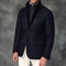 Blazer Retro Británico para Hombre con Cuello Alzado y Botones