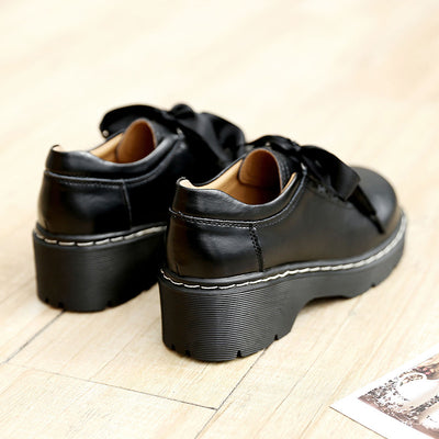 Zapatos Escolares Plataforma en Cuero para Mujer - Image 4