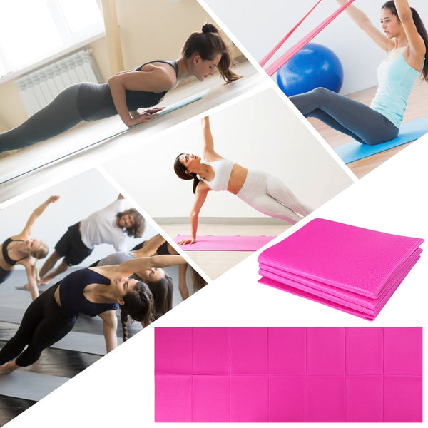 Tapete de Yoga Antideslizante Plegable 3 en 1 para Gimnasia y Entrenamiento