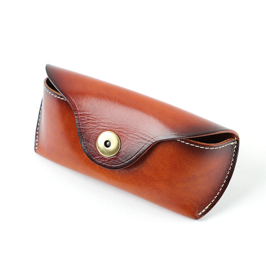 Estuche Retro de Cuero para Gafas de Sol