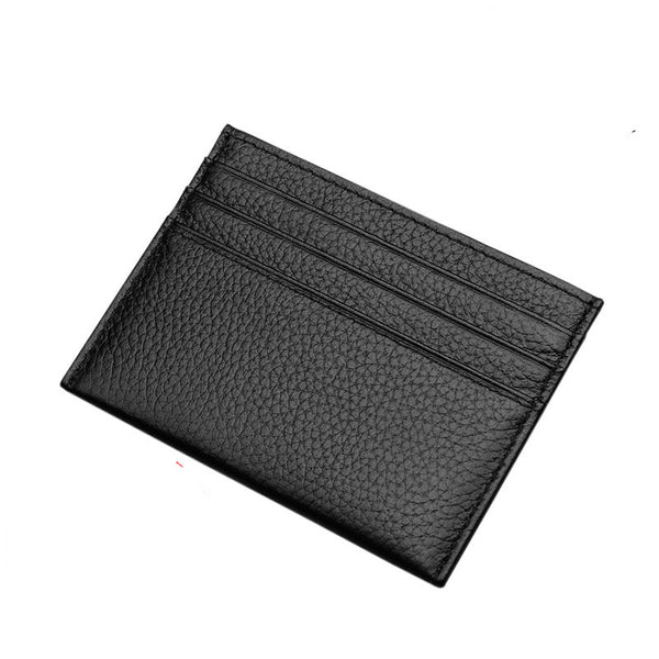 Billetera Minimalista de Cuero Ultra Delgada para Hombre