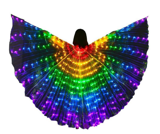 Alas LED Mariposa Iluminadas para Danza y Presentaciones - Alas de Luz Multicolor con Varilla - Image 6