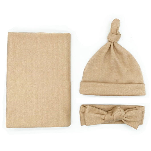 Conjunto de Gorro, Diadema y Manta de Algodón para Bebé - Image 5