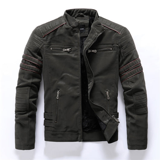 Chaqueta de Cuero Lavado para Hombre - Image 4