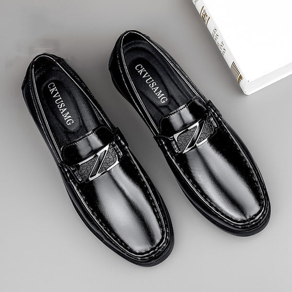 Zapatos de Cuero Ejecutivo con Plantilla Elevadora de Altura en Cuero Genuino