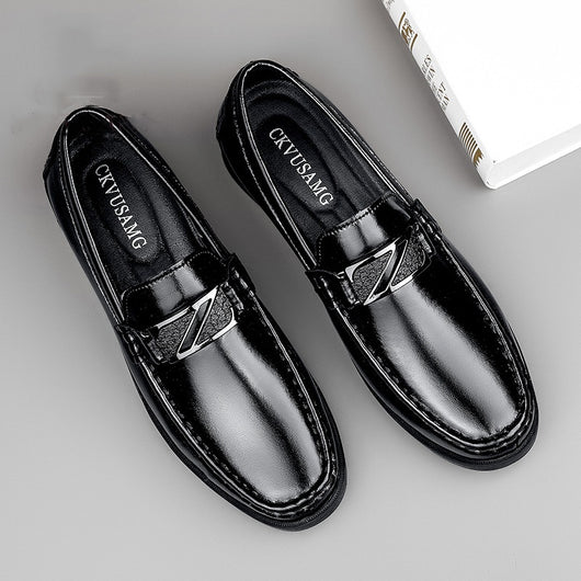 Zapatos de Cuero Ejecutivo con Plantilla Elevadora de Altura en Cuero Genuino