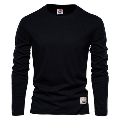 Camisa Casual de Algodón Manga Larga Color Sólido para Hombre - Image 3