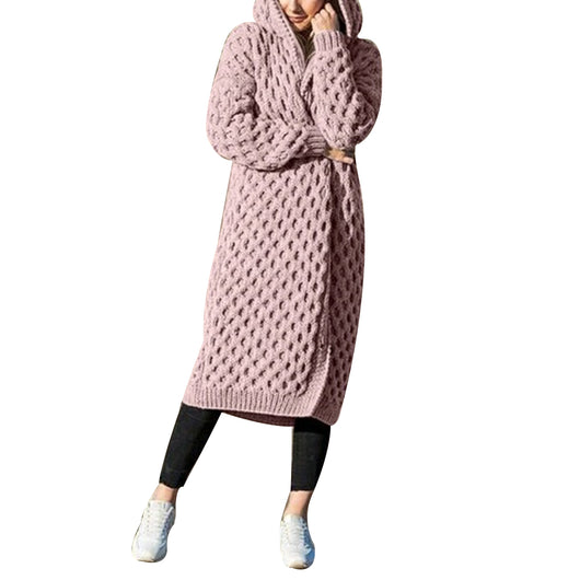 Cardigan Tejido Grueso con Capucha para Invierno Mujer - Image 5
