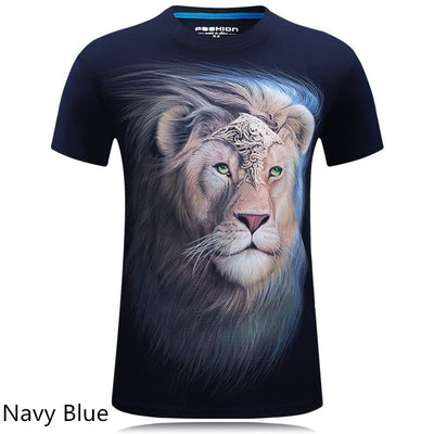 Playera Casual Estampado Animal 3D Personalizada Talla Grande Hombre - Image 6