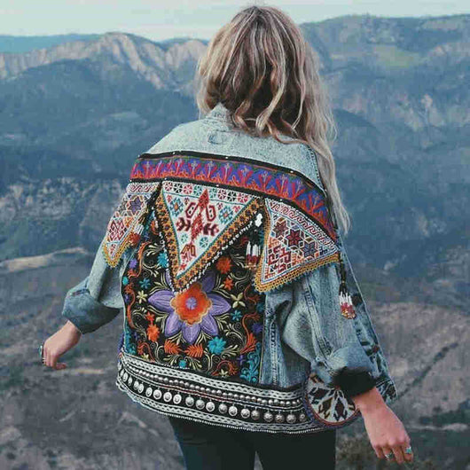 Blusa Retro Bordada Estilo Nacional - Manga Larga Clásica para Mujer - Image 2