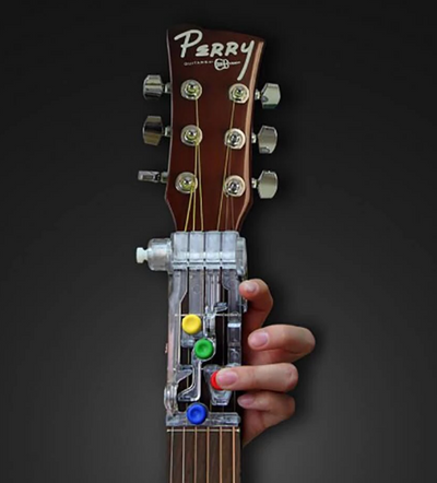 Sistema de Aprendizaje de Guitarra para Principiantes con Acordes de Un Botón