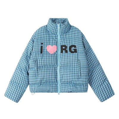 Chaqueta Corta de Algodón Estilo Retro Americano a Cuadros - Image 6