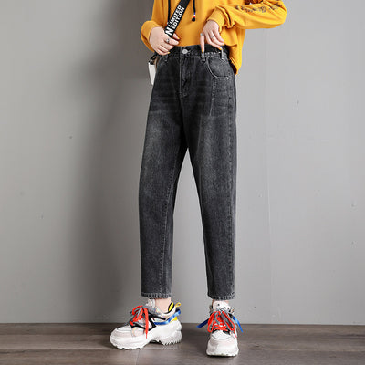 Pantalones Harem de Cintura Alta Estilo Coreano - Corte Suelto y Elegante