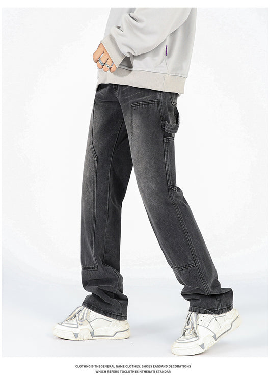 Jeans de Corte Acampanado Estilo Logging Americana para Hombre - Image 9