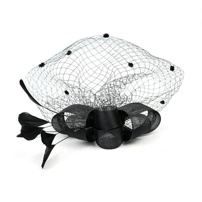 Tocado de Novia con Velo, Lazo y Sombrero de Copa - Image 4
