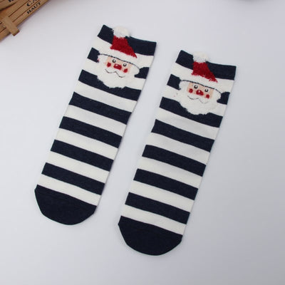 Calcetines Navideños de Algodón Rojo Multicolor para Otoño e Invierno - Image 5