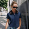 Blusa Tejida Estampado Animal Cuello Especial Manga Corta Moda Europea