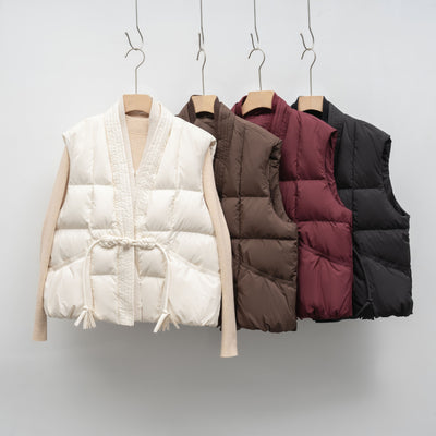 Chaleco Suelto V-Neck Colores Lisos - Estándar Nacional Otoño Invierno - Image 14