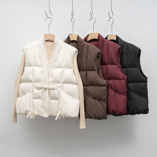 Chaleco Suelto V-Neck Colores Lisos - Estándar Nacional Otoño Invierno - Image 14