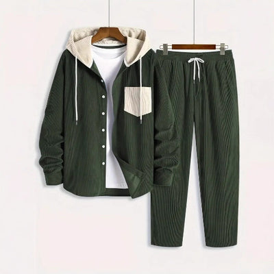 Sudadera con Capucha Waffle Texturizada - Conjunto Dos Piezas Moderno - Image 4