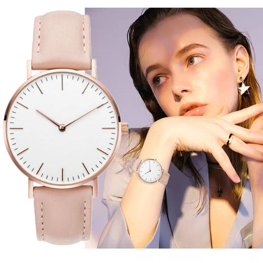Reloj para Mujer de Correa Simple con Esfera Grande de Cuarzo - Image 2