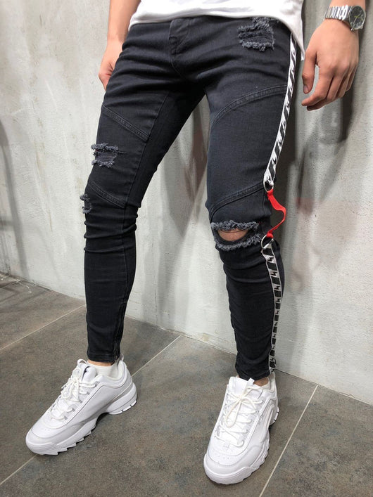 Jeans para Hombre con Detalles de Cinta - Image 7