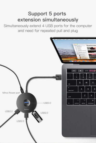 Adaptador Hub USB Notebook con Diseño Compacto - Image 3