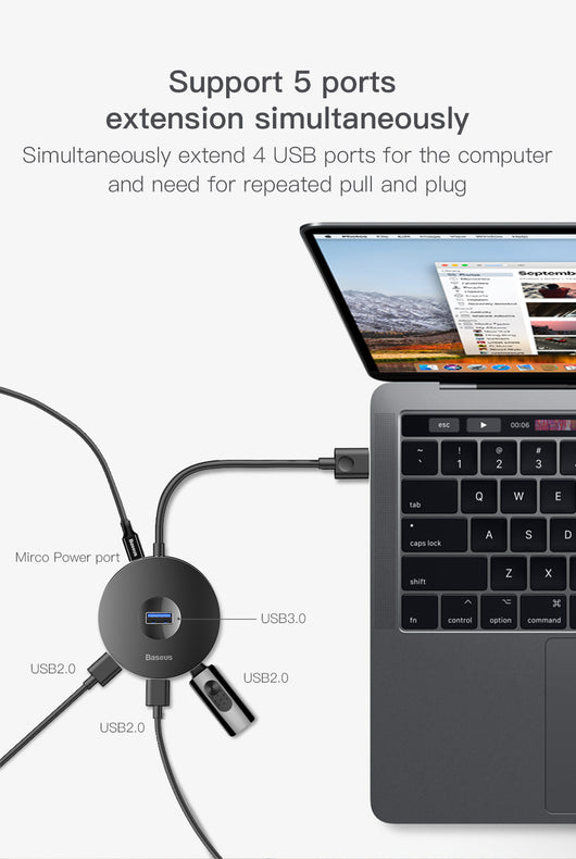 Adaptador Hub USB Notebook con Diseño Compacto - Image 3