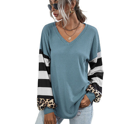 Camiseta Manga Larga Rayas Cosidas Mujer - Image 2