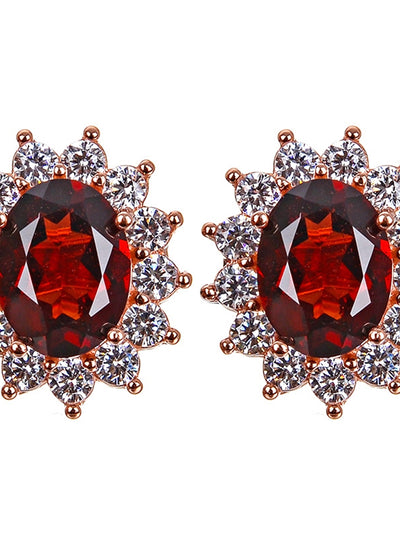 Aretes de Granate Natural Rojo Rubí - Elegancia Auténtica - Image 12
