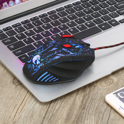 Ratón Gaming Luminoso con Efecto Agua Fractal - Conexión Alámbrica - Image 11