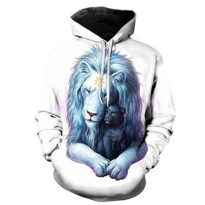 Sudadera Estampado Lobo 3D para Hombre - Image 9