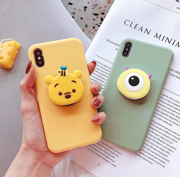 Funda Protectora para Celular con Soporte Osito Cartoon
