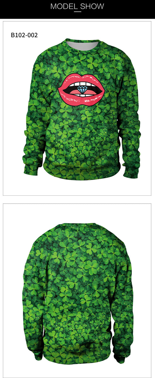 Sudadera de Pareja Día de San Patricio - Diseño Verde Festivo para Hombre - Image 12
