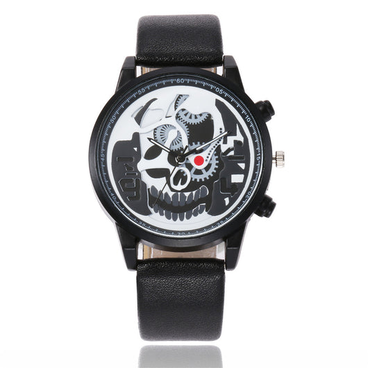 Reloj Pulsera Hombre Calavera Estilo Salvaje - Cinturón y Reloj