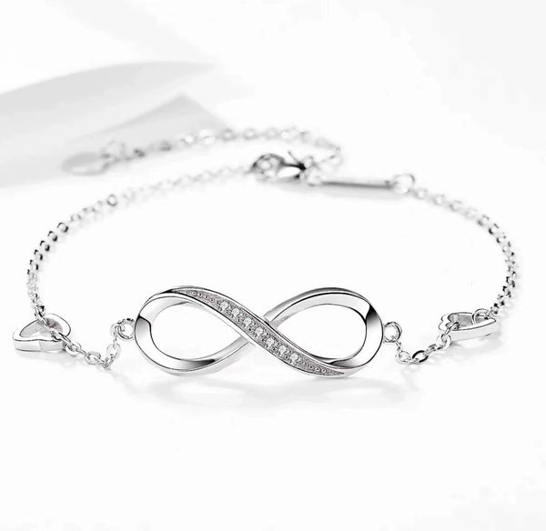 Pulsera de Plata Esterlina 925 con Símbolo de Infinito '8' para Mujer - Image 8