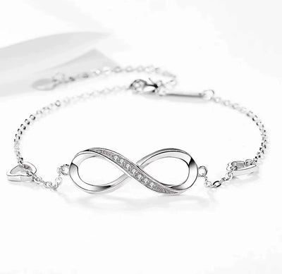 Pulsera de Plata Esterlina 925 con Símbolo de Infinito '8' para Mujer - Image 8