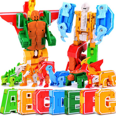 Juguete Dinosaurio Transformable del Equipo King Kong con Alfabeto en Inglés - Image 4