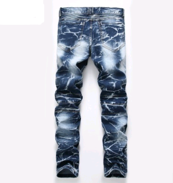 Pantalones Jeans Rectos Hombre Estilo Retro Locomotora - Image 3
