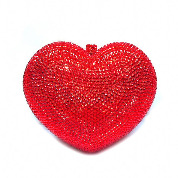 Bolso de Cena Corazón Diamante Rojo Pêssego