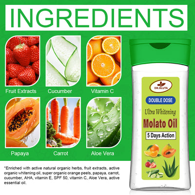 Aceite Corporal Molato Doble Potencia Blanqueador - Hidratación Intensiva 200ml - Image 12