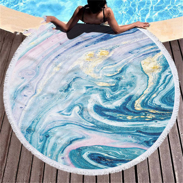 Toalla de Playa con Efecto Marmolado