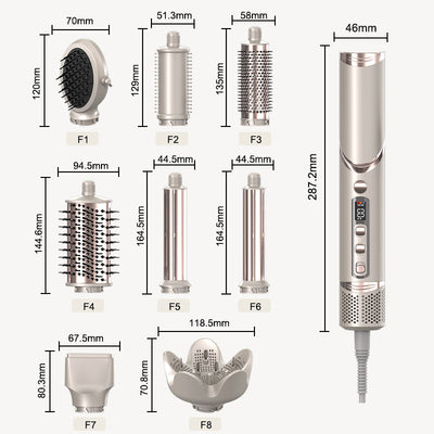Secador de Cabello 8 en 1 Plegable con Peine de Aire Caliente - Image 30