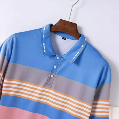 Camisa Casual Hombre Bloques de Color Estampado Digital Manga Corta - Image 4