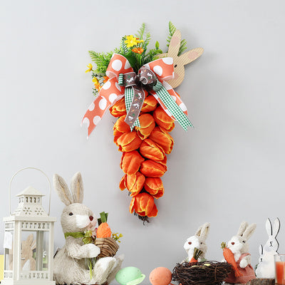 Guirnalda Decorativa de Pascua con Zanahoria y Tulipán para Puerta - Image 10