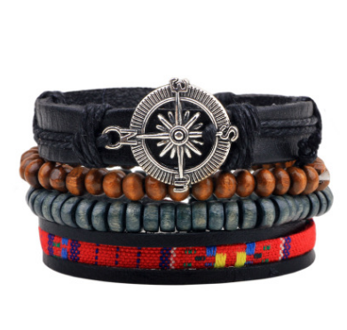 Pulseras de Cuero con Abalorios Artesanales - Image 18
