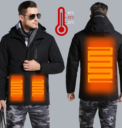 Chaqueta Calefactable USB Unisex para Invierno al Aire Libre