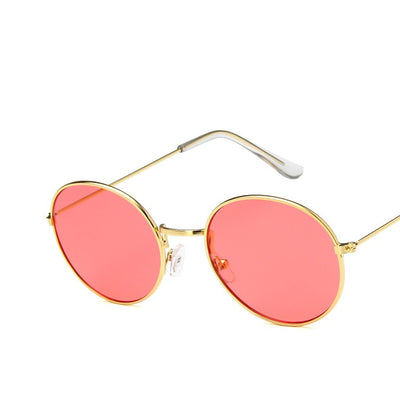 Round clear lens glasses with silver metal frames and black temple tips, shown from an angled and front view. - Image 16
