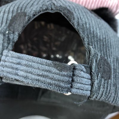 Gorro de Pana con Pompones de Pelaje de Conejo para Otoño e Invierno - Image 5