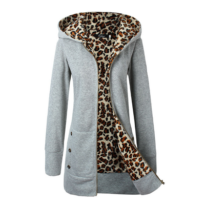 Sudadera Leopardo Talla Grande con Capucha y Forro Polar - Otoño Invierno - Image 5